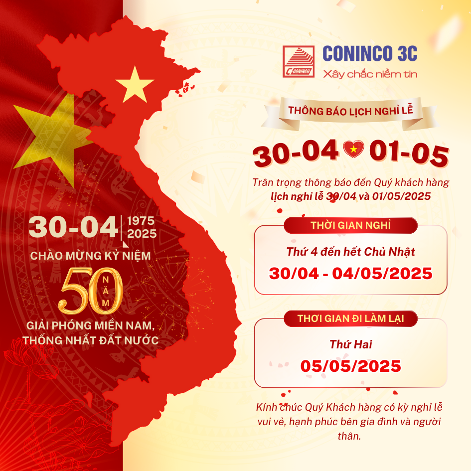 Thông báo lịch nghỉ lễ 30/04 và ngày Quốc tế Lao động 01/05 năm 2025 