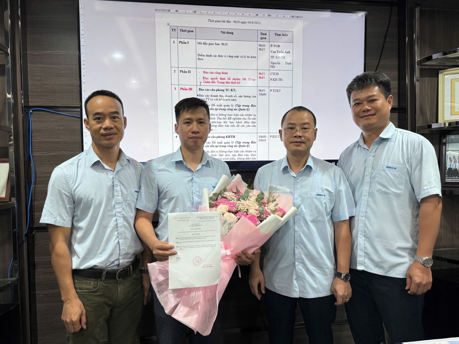 Công ty CP CONINCO 3C tổ chức họp giao ban tháng 6.2025